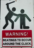 Large Beatings Sign Weston