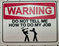 Job Warning Sign Weston
